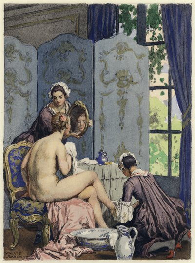 Illustration für die Memoiren von Casanova von Jules Marie Auguste Leroux