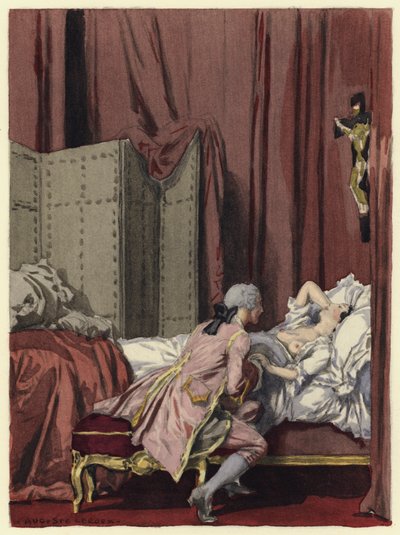 Illustration für die Memoiren von Casanova von Jules Marie Auguste Leroux