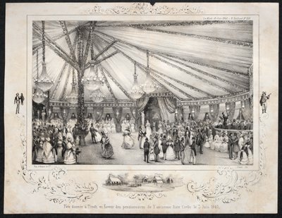 Fest in Tivoli zugunsten der ehemaligen Zivilistenliste am 3. Juni 1840 von Jules Platier
