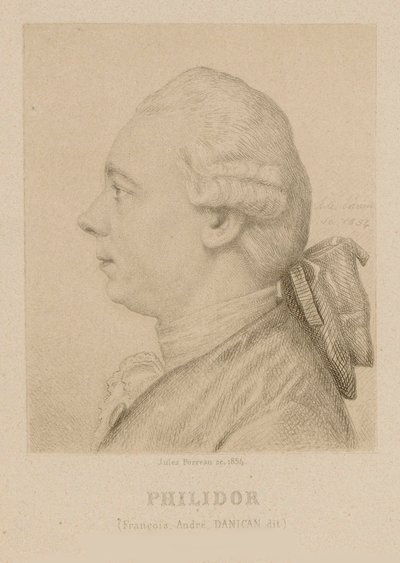 Porträt von François-André Danican Philidor 1726-1795 von Jules Porreau