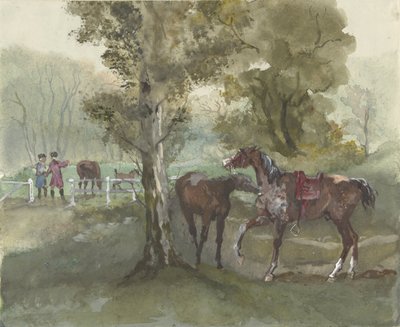 Pferde auf der Weide von Jules baron Finot