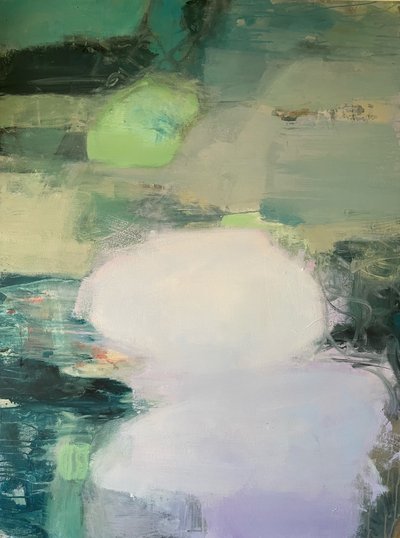 Abstrakte Grüne Gelassenheit von Julia Purinton