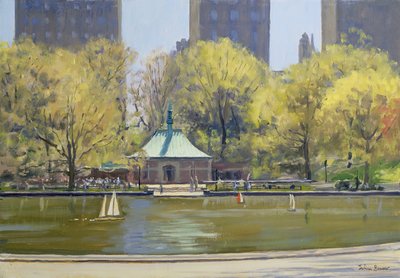Der Bootsteich, Central Park, New York, 1997 von Julian Barrow