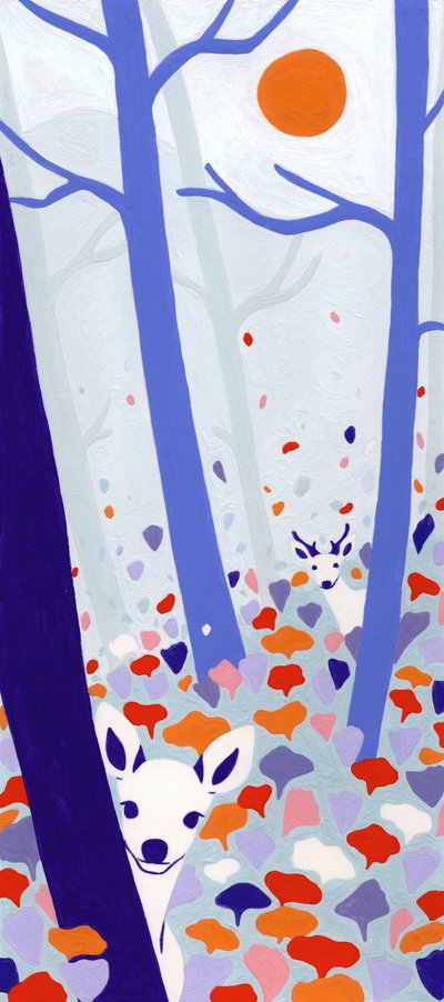 Verspielte Waldrehe von Julie Lesouef