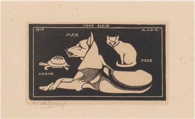 Akbar, Max, Katze von Julie de Graag (signed by artist)