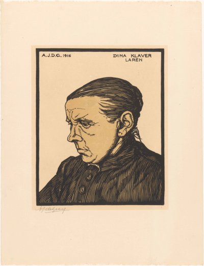 Porträt von Dina Klaver von Julie de Graag (signed by artist)