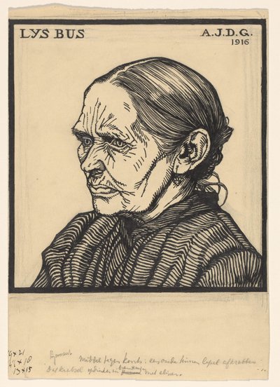 Porträt von Lys Bus von Julie de Graag (signed by artist)