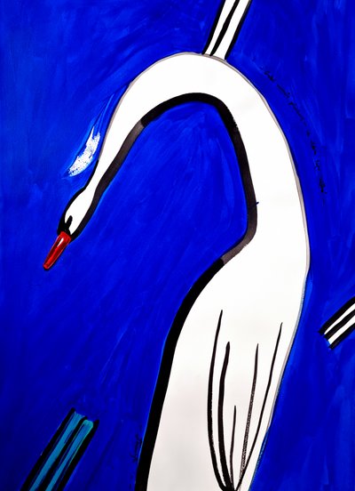 Anmutiger Weißer Schwan von Julija Belickienė