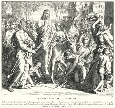 Christi Einzug in Jerusalem (Gravur) von Julius (after) Schnorr von Carolsfeld
