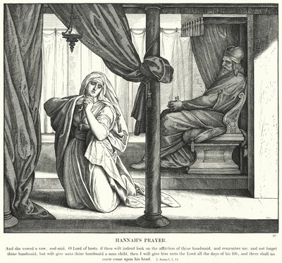 Hannahs Gebet von Julius (after) Schnorr von Carolsfeld