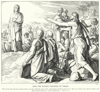 Johannes der Täufer bezeugt Christus von Julius (after) Schnorr von Carolsfeld