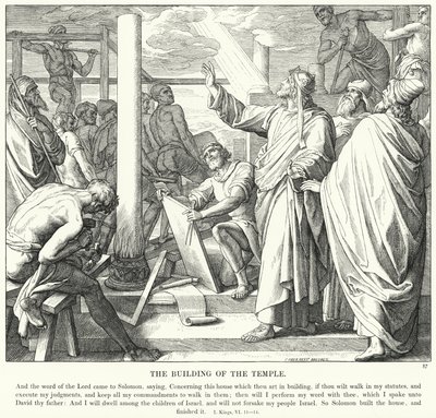 Der Bau des Tempels von Julius (after) Schnorr von Carolsfeld