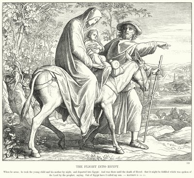 Die Flucht nach Ägypten (Gravur) von Julius (after) Schnorr von Carolsfeld