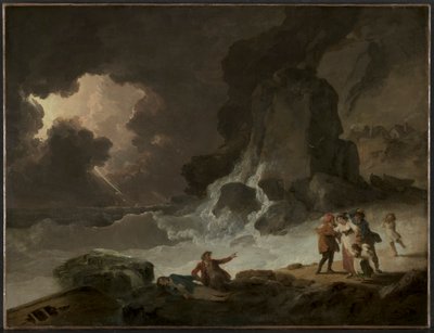 Ein Sturm hinter der Isle of Wight, ca. 179 von Julius Caesar Ibbetson