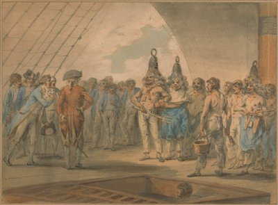 Überquerung der Linie Zeremonie an Bord des Schiffes, "Vestal" von Julius Caesar Ibbetson