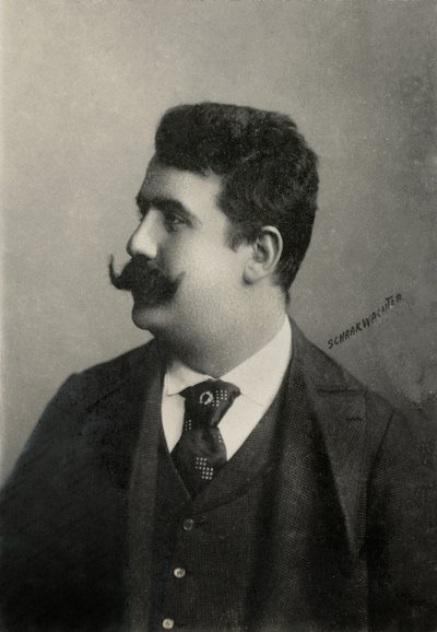 Porträt des italienischen Komponisten Ruggero Leoncavallo von Julius Cornelius Schaarwachter