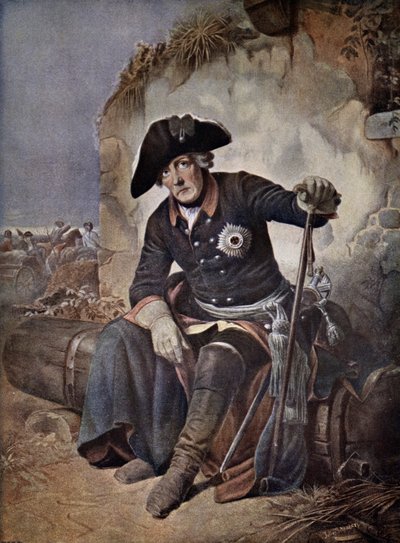 Friedrich der Große, König von Preußen von Julius Friedrich Anton (after) Schrader