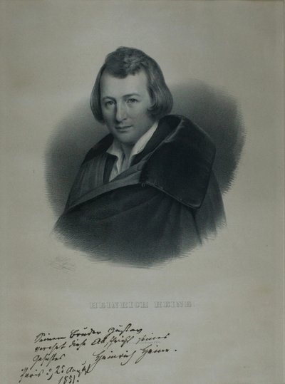 Porträt des Dichters Heinrich Heine 1797-1856, 1839 von Julius Giere