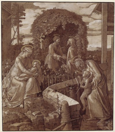 Besuch der Eltern des Johannes bei den Eltern Jesu von Julius Schnorr von Carolsfeld