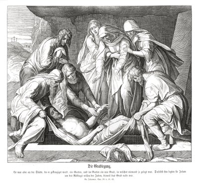 Begräbnis Jesu, Evangelium nach Johannes von Julius Schnorr von Carolsfeld