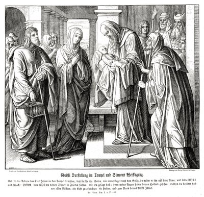 Christus wird im Tempel vorgestellt, Evangelium nach Lukas von Julius Schnorr von Carolsfeld