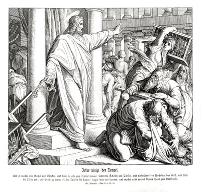 Reinigung des Tempels, Evangelium nach Johannes von Julius Schnorr von Carolsfeld