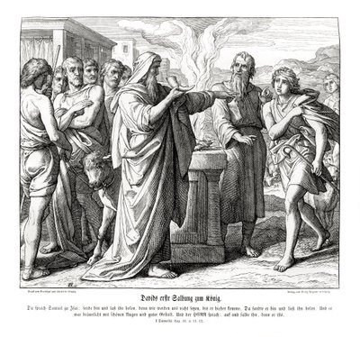 David wird zum König von Israel gesalbt von Julius Schnorr von Carolsfeld