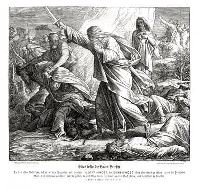 Elia tötet die Propheten Baals von Julius Schnorr von Carolsfeld
