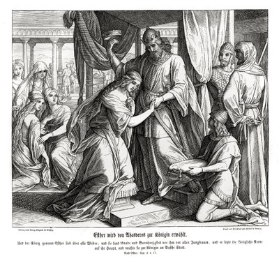Esther wird Königin von Julius Schnorr von Carolsfeld