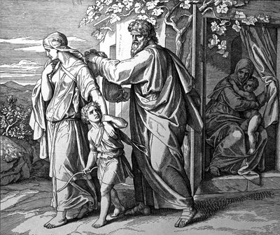 Vertreibung von Ismael und seiner Mutter von Julius Schnorr von Carolsfeld