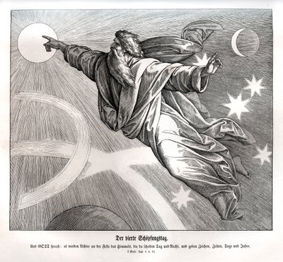 Vierter Tag der Schöpfung, Genesis von Julius Schnorr von Carolsfeld