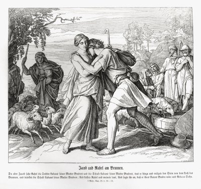 Jakob und Rahel am Brunnen, Genesis von Julius Schnorr von Carolsfeld