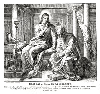 Jesus und Nikodemus, Evangelium nach Johannes von Julius Schnorr von Carolsfeld