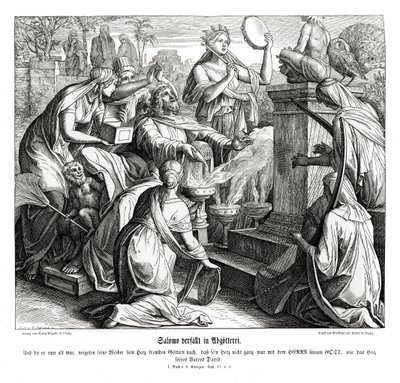 König Salomo verfällt dem Götzendienst von Julius Schnorr von Carolsfeld