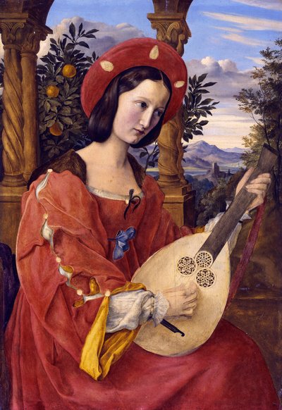 Lautenspielerin (Frau von Quandt) von Julius Schnorr von Carolsfeld