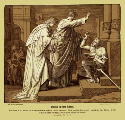 Wunder des Lahmen, Apostelgeschichte von Julius Schnorr von Carolsfeld