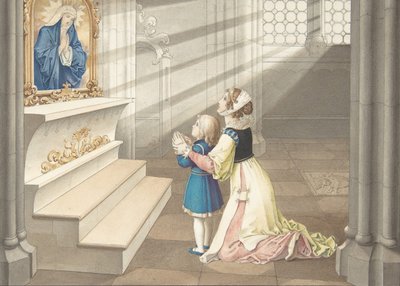 Mutter und Tochter im Gebet, ca. 1811-17 von Julius Schnorr von Carolsfeld