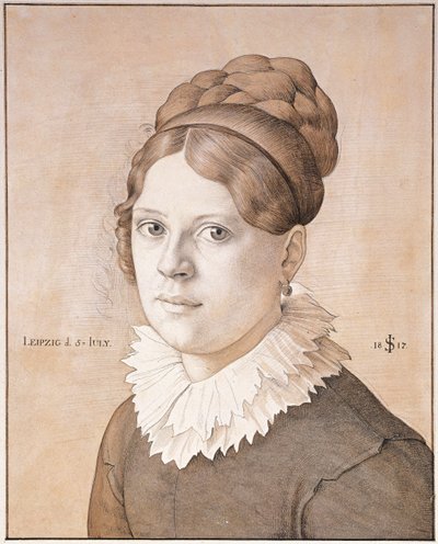 Porträt von Henriette Schnorr von Carolsfeld, 1817 von Julius Schnorr von Carolsfeld