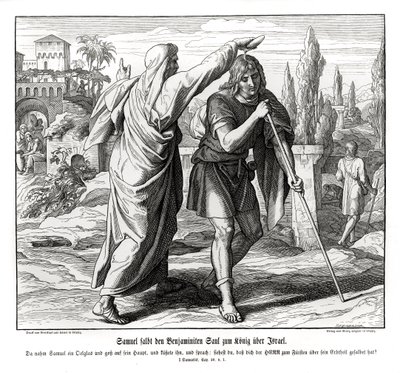 Samuel salbt Saul zum König von Israel von Julius Schnorr von Carolsfeld
