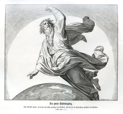 Zweiter Tag der Schöpfung, Genesis von Julius Schnorr von Carolsfeld