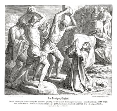 Steinigung des Stephanus, Apostelgeschichte von Julius Schnorr von Carolsfeld