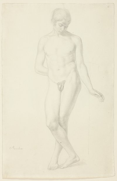 Studie eines stehenden nackten Jünglings von Julius Schnorr von Carolsfeld