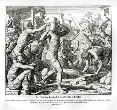 Die Israeliten werden in Ägypten versklavt, Exodus von Julius Schnorr von Carolsfeld