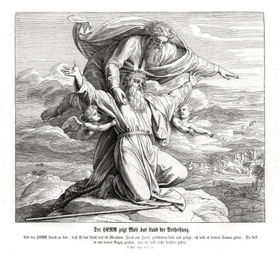 Der Herr zeigt Mose das verheißene Land, Deuteronomium von Julius Schnorr von Carolsfeld