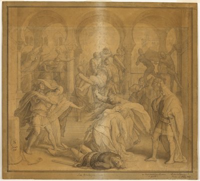 Das Ende der Nibelungen - Der Tod von Kriemhild von Julius Schnorr von Carolsfeld