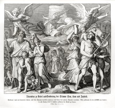 Der Turmbau zu Babel, Genesis von Julius Schnorr von Carolsfeld