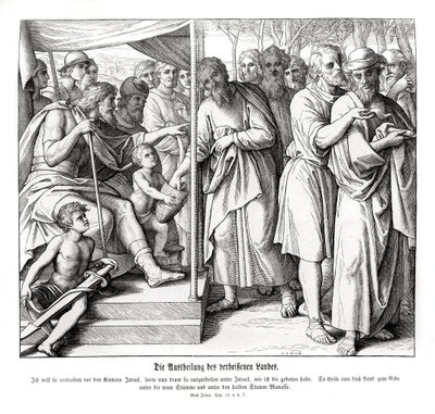 Die Teilung des gelobten Landes, Josua von Julius Schnorr von Carolsfeld