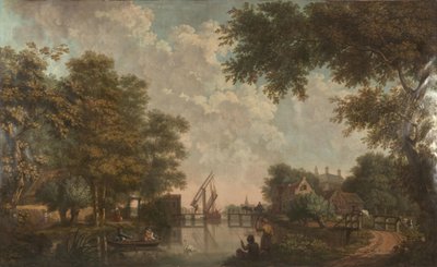 Wandbehang mit holländischer Landschaft, zur Halle in der Nieuwe Doelenstraat 22 gehörend von Jurriaan Andriessen