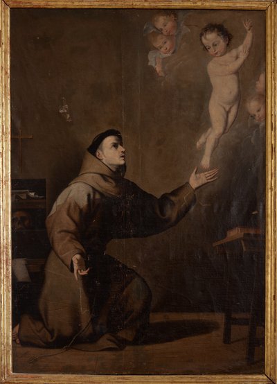 Pfarrmuseum. Gemälde. Heiliger Antonius von Padua (San Antonio de Padua). Kopie von José Ribera. Öl auf Leinwand. 17. Jahrhundert. von Jusepe de (c.1590 1652) (after) Ribera