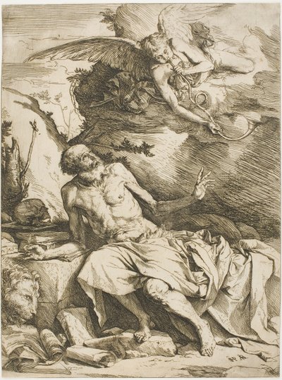 Der heilige Hieronymus hört die Posaune des Jüngsten Gerichts von Jusepe de Ribera